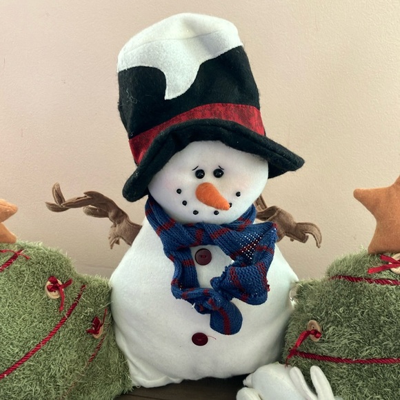 St. Nicholas Square Snowmen Doorstop Plush Christmas Trees - Picture 5 of 16